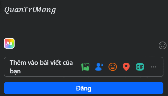 Chữ in nghiêng cho Facebook