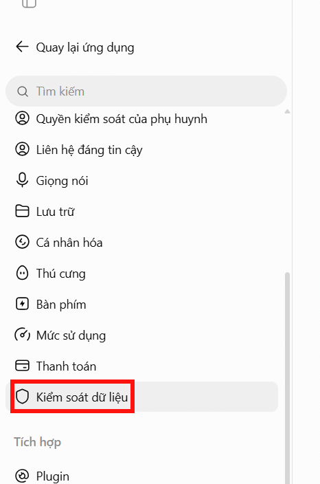 Kiểm soát dữ liệu ChatGPT