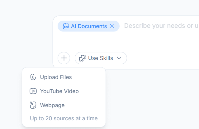 Tải tài liệu lên AI Documents trên NoteGPT