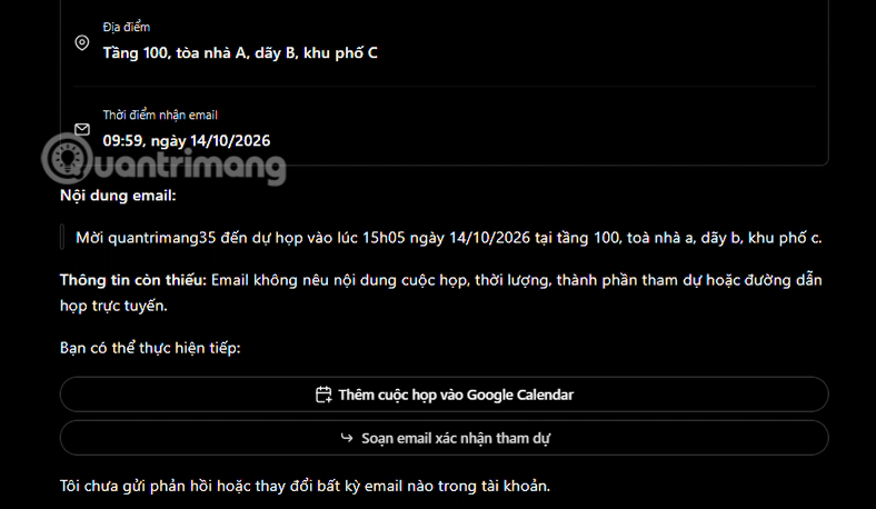 tự động soạn thư trả lời mail họp với chatgpt
