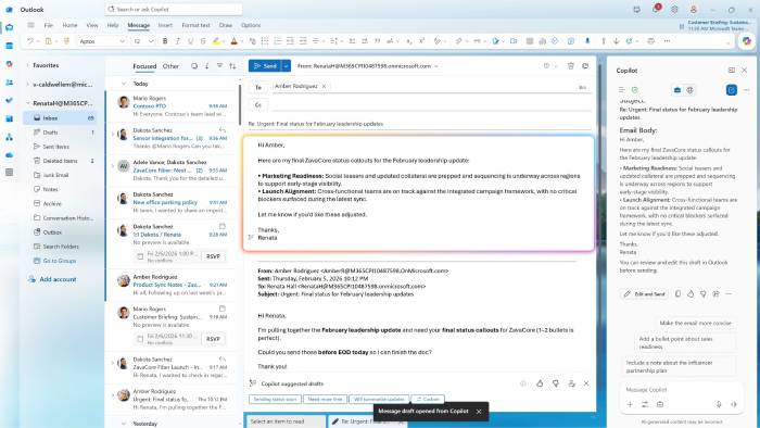 Microsoft 365 Copilot trong Outlook