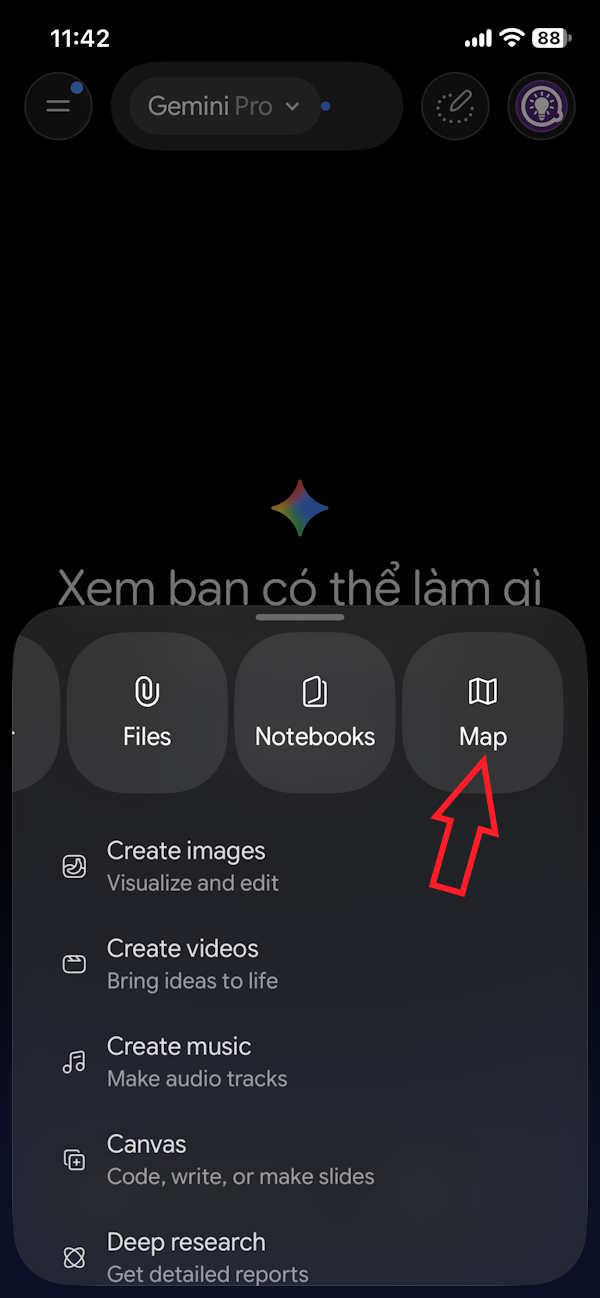 Sử dụng Map Gemini
