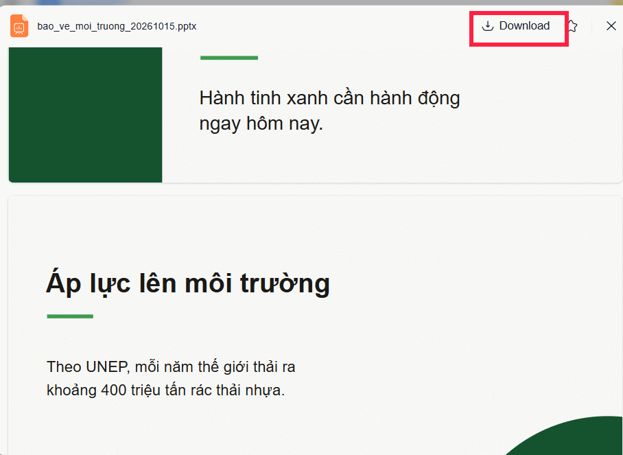 Tải bài thuyết trình trên NoteGPT