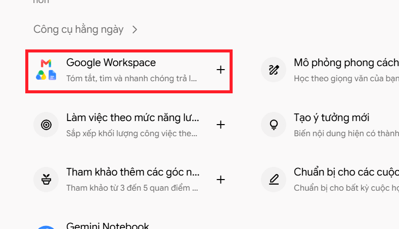 Kết nối Gmail với Gemini