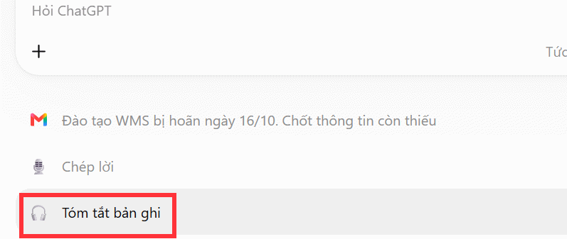 Tóm tắt nội dung file âm thanh trên ChatGPT