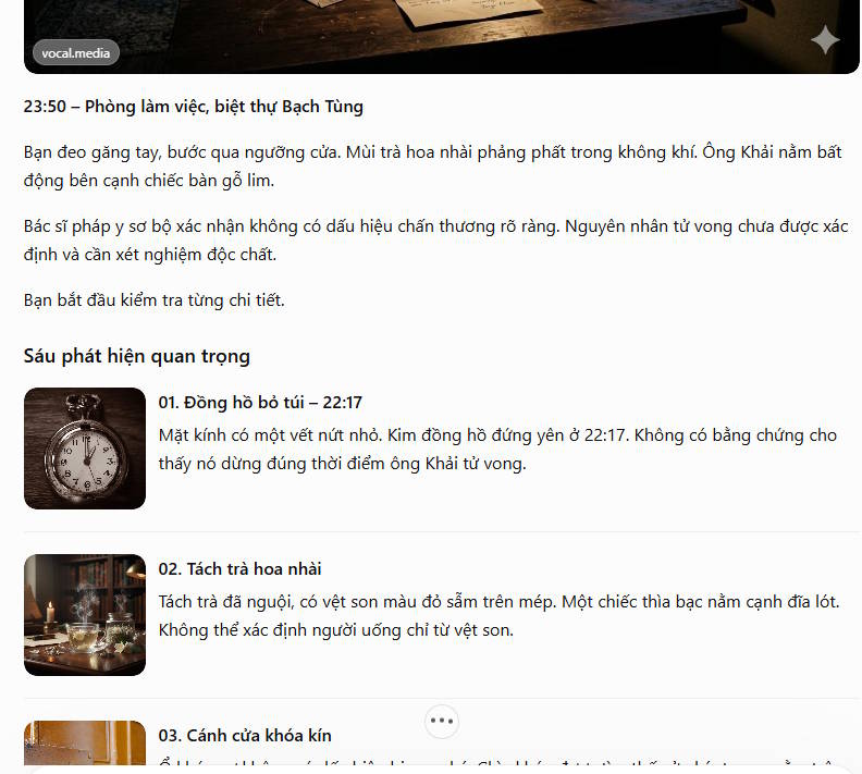 ChatGPT tạo game Mystery Adventure
