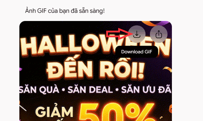 Tải ảnh GIF trên Gemini