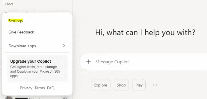 Cài đặt Copilot
