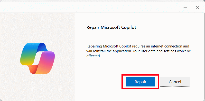 Reset ứng dụng Copilot