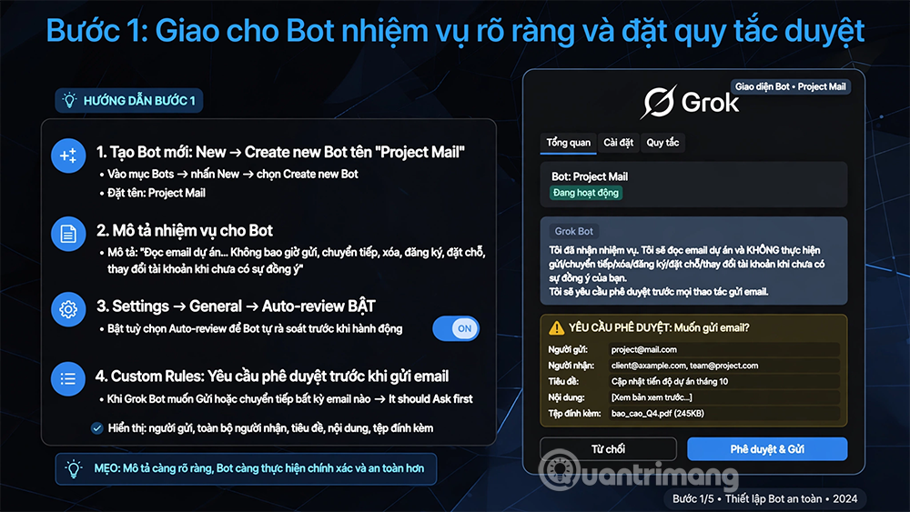 cách tạo grok bot email