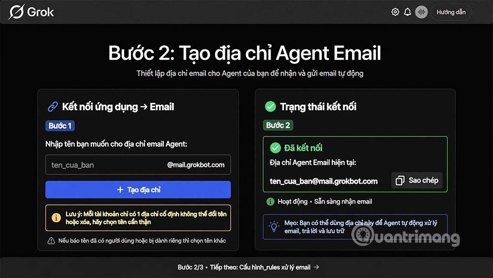 cách tạo grok bot email