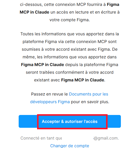 Xác nhận kết nối Figma trên Claude