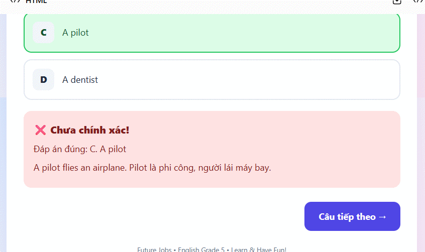 Bài trắc nghiệm tương tác trên ChatGPT