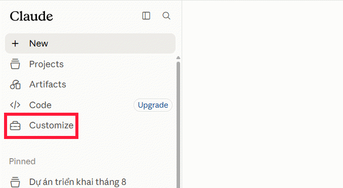 Customize trên Claude