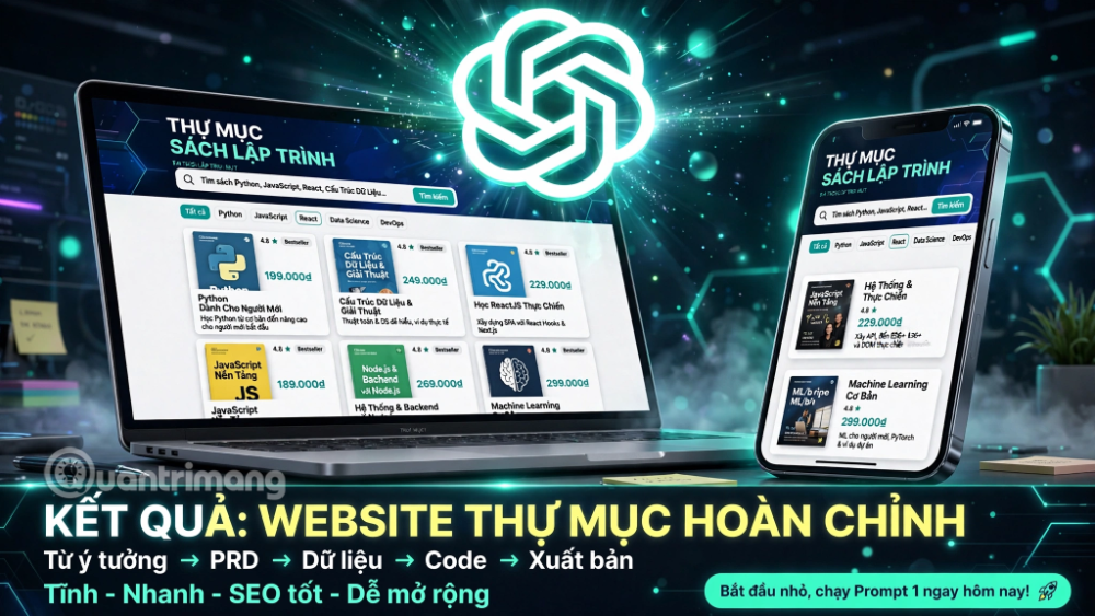 tạo website với ý tưởng cùng chatgpt