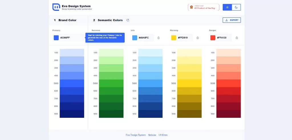Trang web Eva Design System