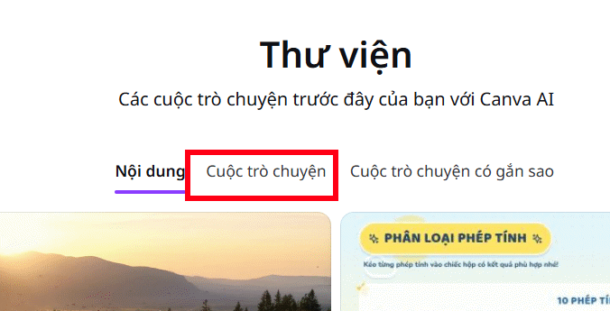 Cuộc trò chuyện trên Canva AI