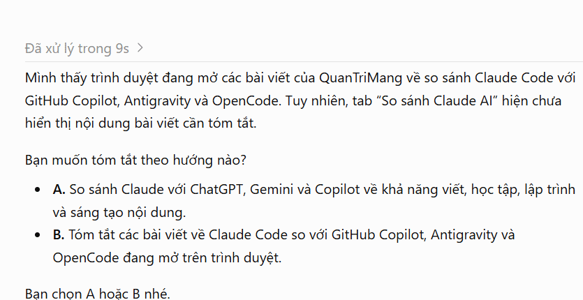 Phân tích nội dung các tab trên Chrome bằng ChatGPT
