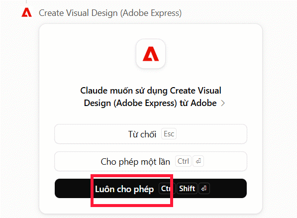 Claude sử dụng công cụ Adobe