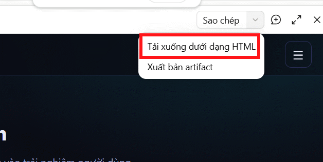 Giao diện website Portfolio trên Claude