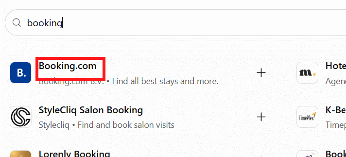 Ứng dụng Booking.com trên ChatGPT