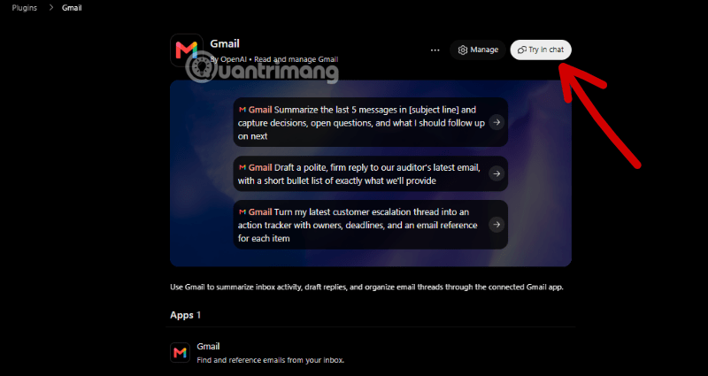  kết nối Gmail với ChatGPT
