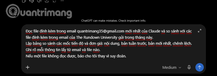 ChatGPT đọc Gmail