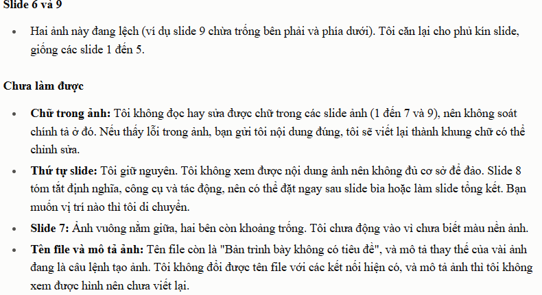 Nội dung chưa chỉnh sửa được bằng Claude