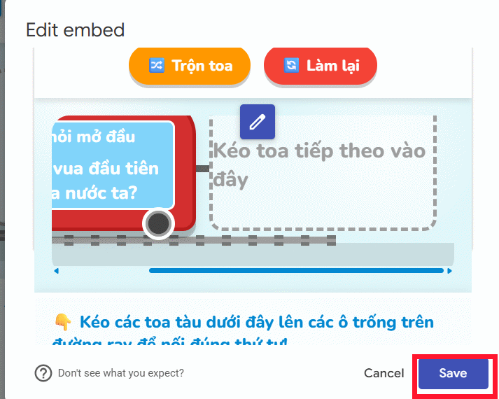Lưu ứng dụng trên Google Sites