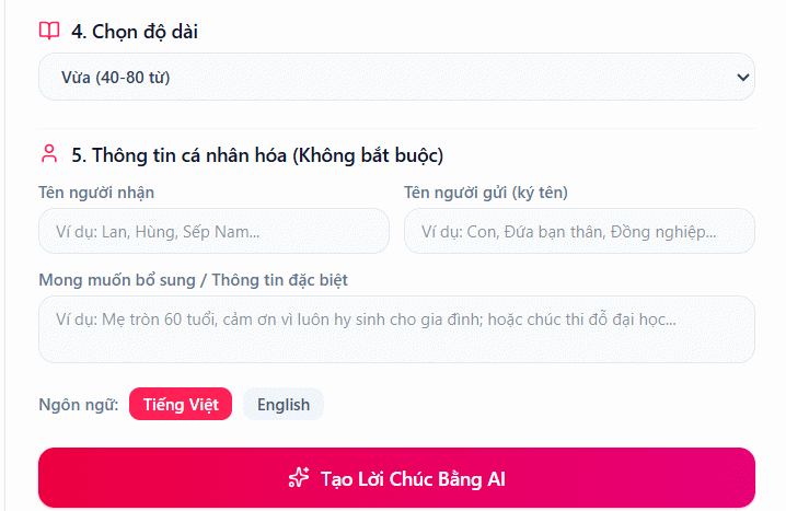 Viết lời chúc đầu tháng 11 bằng tool