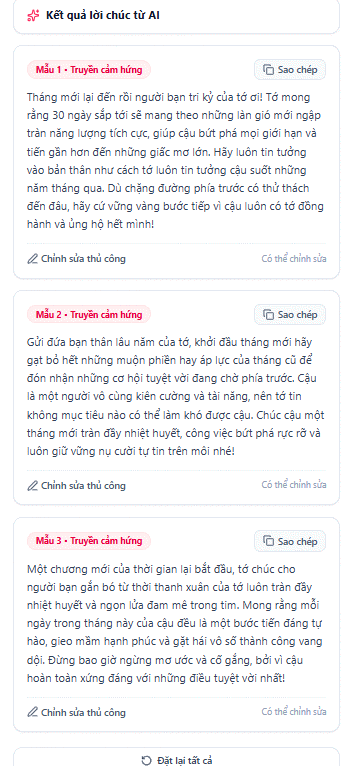 Lời chúc đầu tháng 11