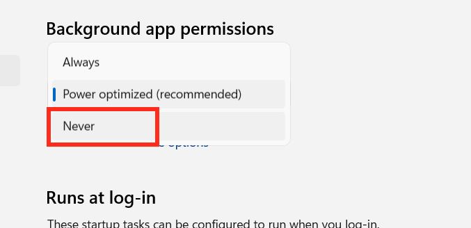Tắt ứng dụng chạy nền trên Windows 11