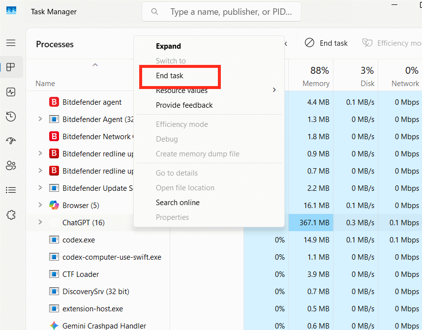 Dừng ứng dụng chạy ngầm trên Windows 11