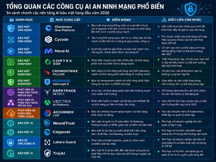 Tổng quan các phần mềm AI bảo mật Internet phổ biến