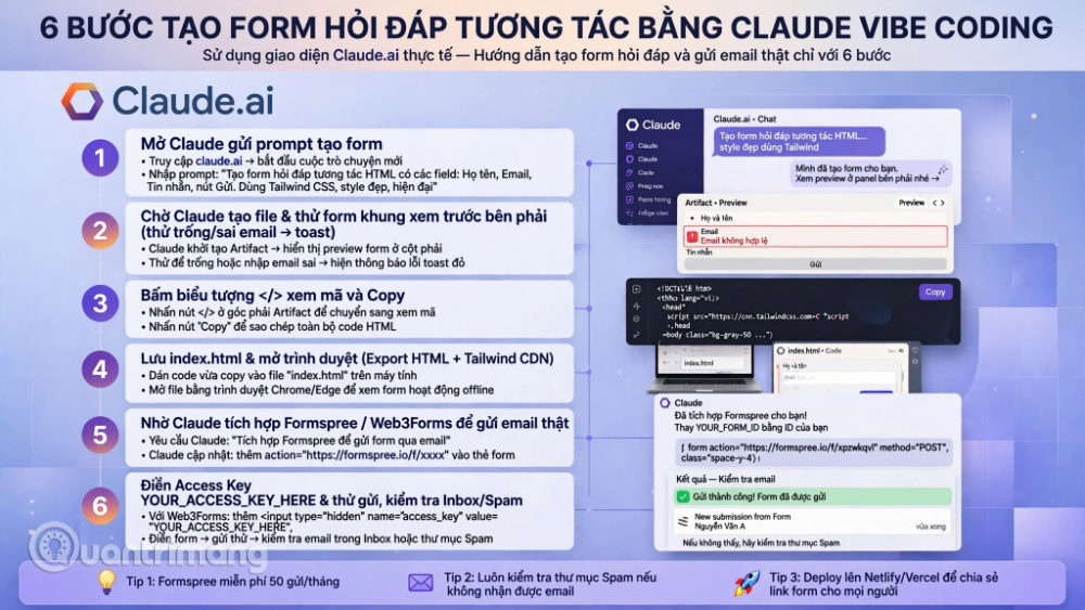 vibe coding tạo form