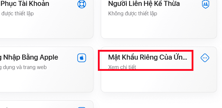 Nhập mật khẩu riêng cho ứng dụng kết nối Apple ID