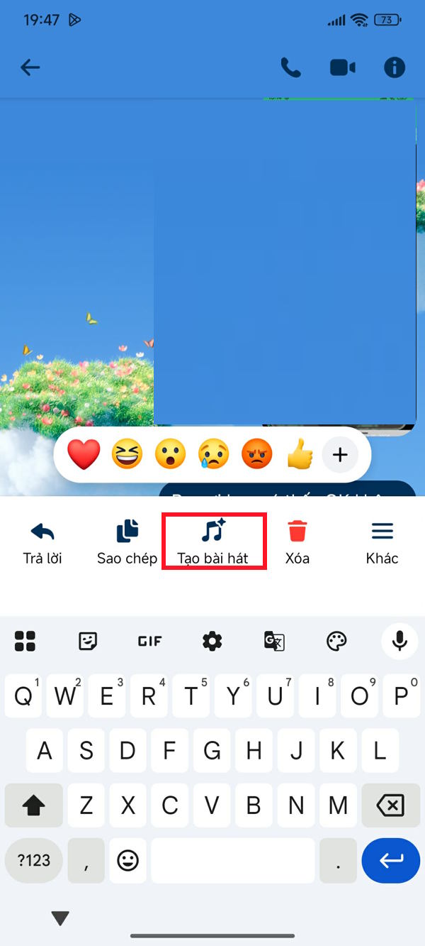 Chuyển tin nhắn thành bài hát Messenger
