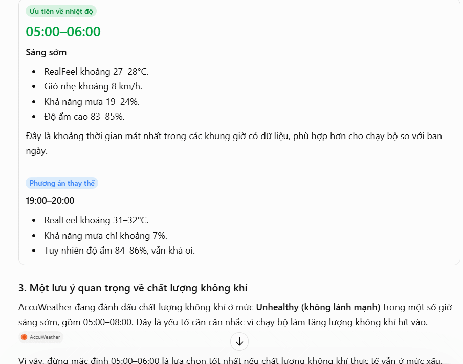 Thông tin từ RealFeel AccuWeather