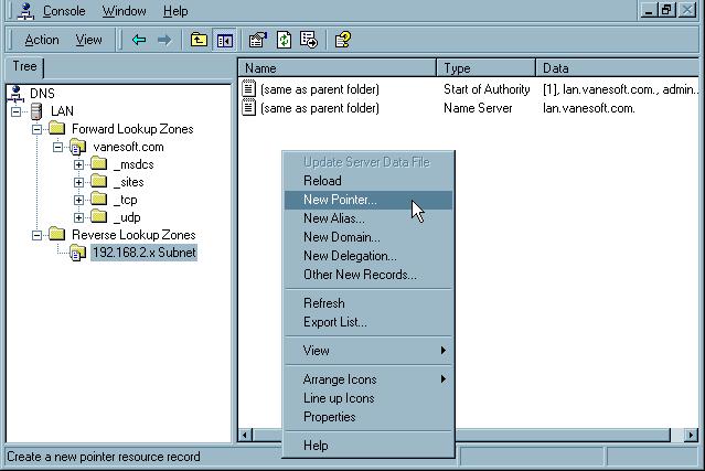 Chuột phải chọn New Pointer